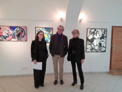 Ausstellungseröffnung (von links): Fr. Dr. Caroline-Sophie Ebeling, Hr. Heiko Herrmann, Fr. Carola Insinger