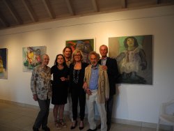 von links - Gretel Eisch, Dr. Monika Drexler, Peter Wittmann, Galeristin Carola Insinger, Künstler Erwin Eisch, Dr. H. Schneidler