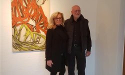 Peter Nowotny mit Galeristin Carola Insinger Foto: Kelber